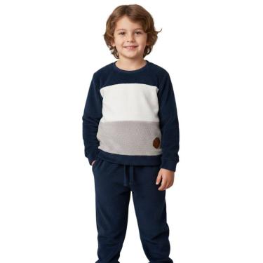 Imagem de Conjunto Infantil Pelúcia Inverno Menino Inverno Festa Luxo