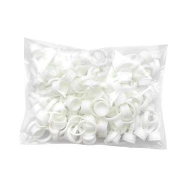 Imagem de 100 Peças Anéis Suporte Para Cola De Cílios, Recipientes Para Pigmento