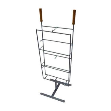 Imagem de Espeto Costela Costelão Fogo Chão Base Giratória 104x35cm - Santa Edwi