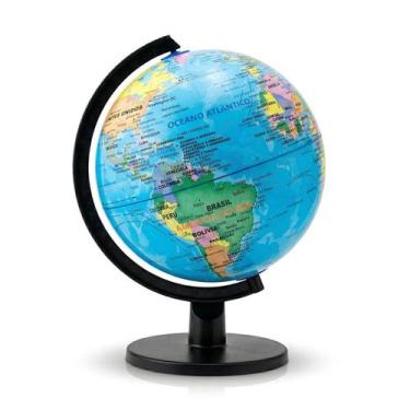 Imagem de Globo Terrestre Mapa Político Continetal De Mesa Escolar Giratório 25 