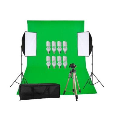 Imagem de Estúdio Youtuber Profissional Softbox FLHK-5070-4 + Chroma Key + Tripé