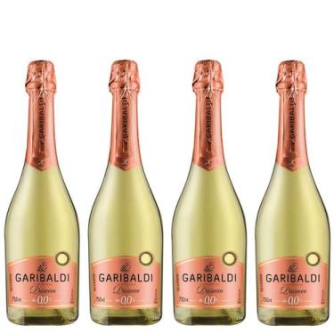 Imagem de Espumante Prosecco Sem Álcool Garibaldi Zero 750ml Kit 4un