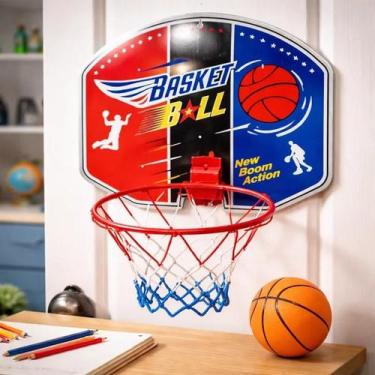 Imagem de Cesta De Basquete Infantil Para Porta Ou Parede Com Bola - Sem Marca
