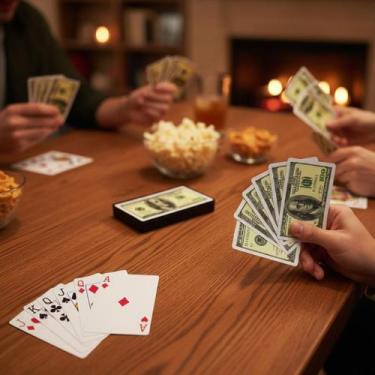 Imagem de Jogo De Baralho Modelo Dólar 100 Plástico 108 Cartas Estojo - Canova'S