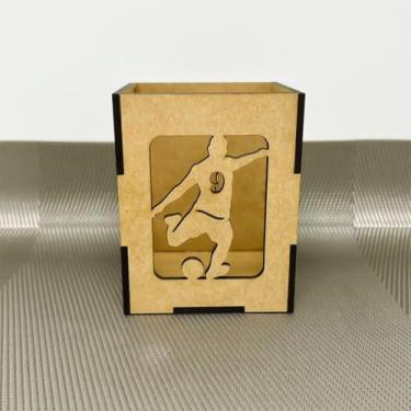 Imagem de Kit 10 Porta Lápis Futebol MDF Lembrancinha Times - Ponci