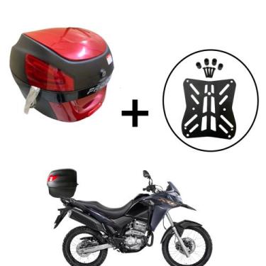 Imagem de Baú para moto Awa Proos 29 Litros + Suporte Superior Xre 300, Vinho