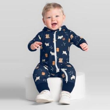 Imagem de Macacão bebê menino de cachorrinhos Brandili Baby-Unissex