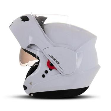 Imagem de Capacete Robocop Escamoteável Attack Solid Viseira Interna Moto Articu