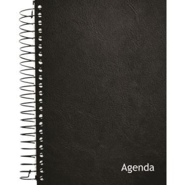 Imagem de Agenda Permanente Espiral CD Preta 160FL - KIT