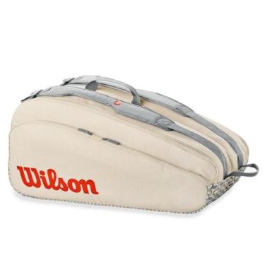 Imagem de Raqueteira Wilson Tour Rio Open 9pk 2026 Creme