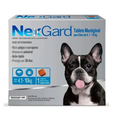 Imagem de Antipulgas e Carrapatos NexGard 28,3 mg para Cães de 4,1kg a 10Kg - 1 