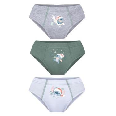 Imagem de Kit 3 Cueca Slip Stitch Lupo Algodão Infantil 18300-089, Sortido 0915,