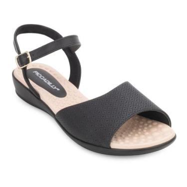 Imagem de Sandália Piccadilly PD24-50034, Preto, Bege, 37