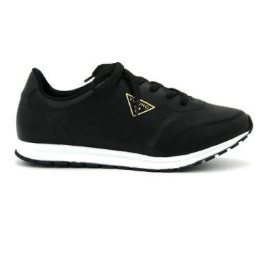 Imagem de Tenis Via Uno 701024 Tendencia Flatform Baixo Leve Feminino, 33, Preto