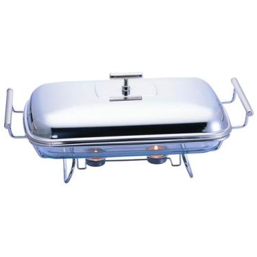 Imagem de Rechaud retangular Chambord Borossilicato Tampa Inox 2L -Fracalanza, 3