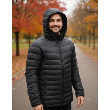 Imagem de Jaqueta alpelo masculina duck down forro jacquard 40200072, Preto, G