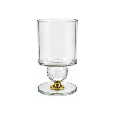 Imagem de Castiçal em vidro porta velas decorativo 10cm dinatale