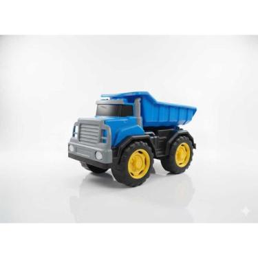 Imagem de Trator Caminhão De Brinquedo Infantil Com Carroça Brincar Areia de 57 