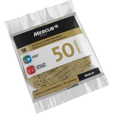 Imagem de Elástico Mercur Super N.18 de Borracha Natural Amarelo 35g com 50 Peças