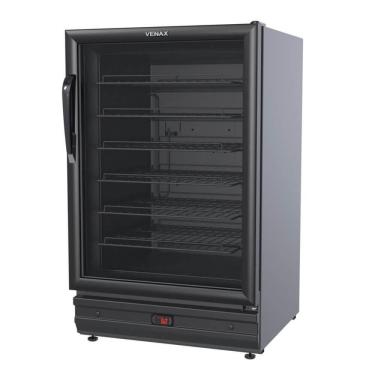 Imagem de Adega Venax 175L Preto Fosco Modelo 7847 para 48 Garrafas Porta Vidro Duplo 220V
