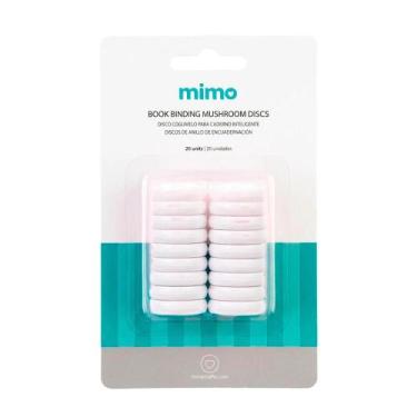 Imagem de Disco Cogumelo para Caderno Inteligente Branco Mimo - 24 mm - 20 Unids