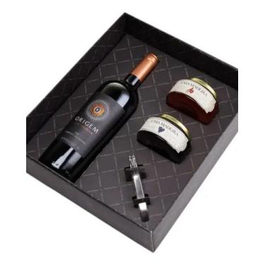 Imagem de Kit Vinho Casa Valduga Origem 750ml 2 Geleias sacarrolhas