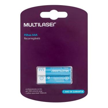 Imagem de Pilha Multilaser Recarregável AAA CB051 com 2 Unidades