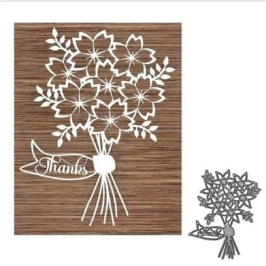 Imagem de Matriz de corte para scrapbooking FAWENUCY Bouquet 11,5 x 9 cm