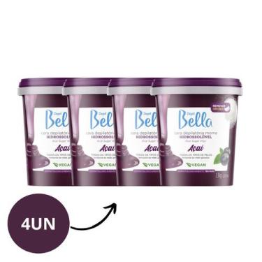 Imagem de Kit Cera Depil Bella Hidrossolúvel Açai1,3kg 4/Un