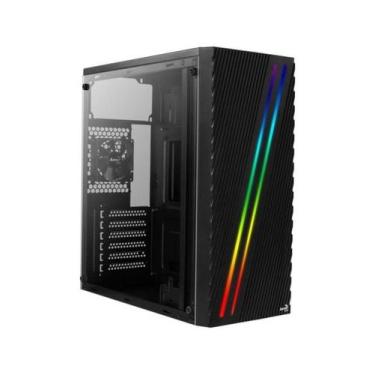 Imagem de Gabinete Gamer Aerocool Streak Preto RGB Lateral Acrílico