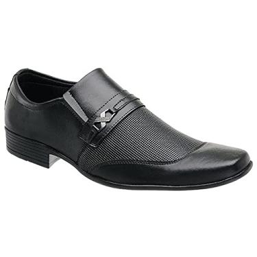 Imagem de Sapato Social Masculino Esporte Fino em Napa com Elástico Sanlorenzo 1071 Cor:Preto;Tamanho:44;Gênero:Masculino