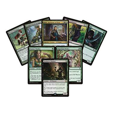 Imagem de 25 cartas de duende mágico - 3 raros/míticos, mais de 25 comuns/incomuns e folhas!