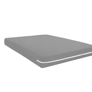 Imagem de Kit 2 Capas Protetora Colchão Solteiro Poliester Cinza