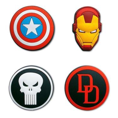 Imagem de Conjunto 4 Imãs Decorativos Marvel - Ícones I