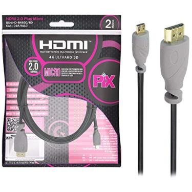 Imagem de Cabo HDMI para Micro HDMI 1.4 2 Metros Ultra HD 3D 4k