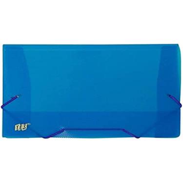 Imagem de Pasta Aba Elástico - A5 - PP - Transparente - Color Intense - Sem lombo AZUL