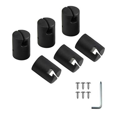 Imagem de Ziziland Trampolim tampa de vedação para sistema de anel superior de chapa de aço plano, 6 peças, preto