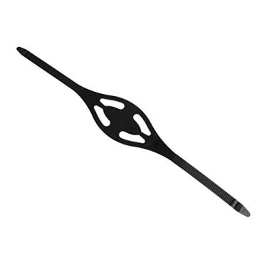 Imagem de menolana Faixa de cabeça com tira de silicone universal para esportes aquáticos natação óculos de mergulho óculos de natação - preto, G