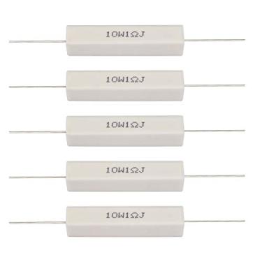Imagem de Resistor de cimento divisor de alto-falante de 10 pe?as,kit de resistor de ceramica de 10 w divisor de alto-falante para adaptadores de energia, crossovers, instrumentos(1 ohm), Kit de resistore