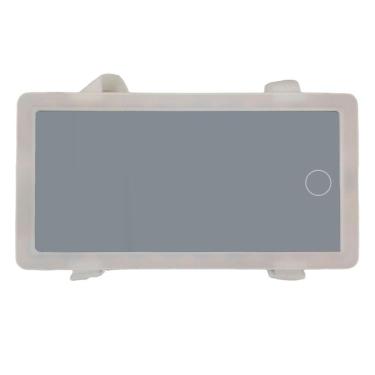 Imagem de Espelho de Carro Maquiagem Led 3 cores Usb Automovel Sem Fio Quebra Sol Veiculo Branco quente e Frio