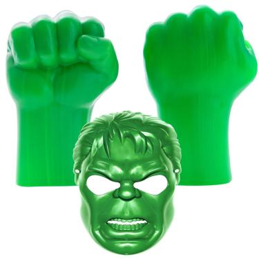 Imagem de Kit de Luvas do Hulk com Máscara Brinquedo Adulto Infantil Fantasia