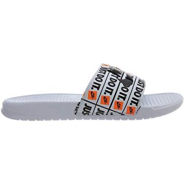 Imagem de Sandálias masculinas Nike Benassi JDI com estampa, White/White, 10