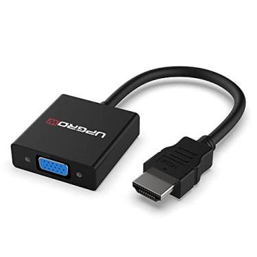 Imagem de UPGROW Adaptador HDMI para VGA, conversor HDMI macho para VGA fêmea, suporta computador, desktop, laptop, PC, monitor, projetor, HDTV, Chromebook, Xbox e mais, número do modelo: UPGROWHMVF01