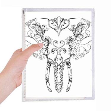 Imagem de Mammoth Caderno de Retrato de Elefante com Folhas Soltas Recarregáveis Diário de Papelaria