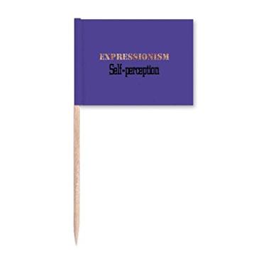 Imagem de Marcadores de palito de dente com arte e inovação expressionismo Topper Decoração de festa