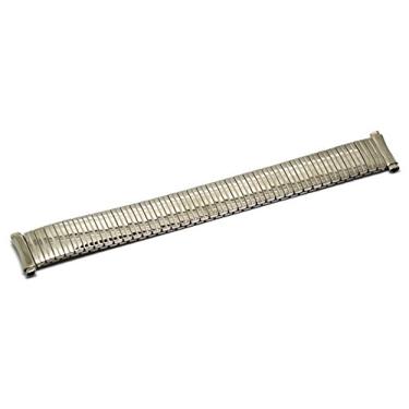 Imagem de SPEIDEL Pulseira de relógio de expansão de aço inoxidável prata de 16 a 21 mm com extremidades curvas