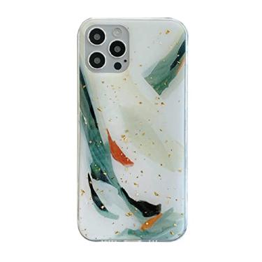Imagem de Ilustração capa de telefone brilhante em aquarela tpu para iPhone 14 13 12 11 Pro Max XR XS X 7 8 Plus SE Mini capa de telefone de moda estética, 2, para iPhone 8