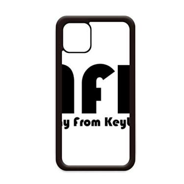 Imagem de Capa com citação longe do teclado para iPhone 11 Pro Max para Apple Mobile Case Shell