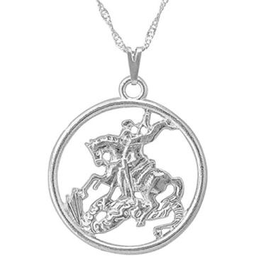 Imagem de Colar São Jorge 30mm - Sunshine Cristais Cor:Prata