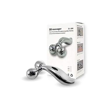 Imagem de MASSAGEADOR CIRCULAÇÃO 3D PRATA ESFERAS Facial e Corporal 3d Estimula Circulação Sangue